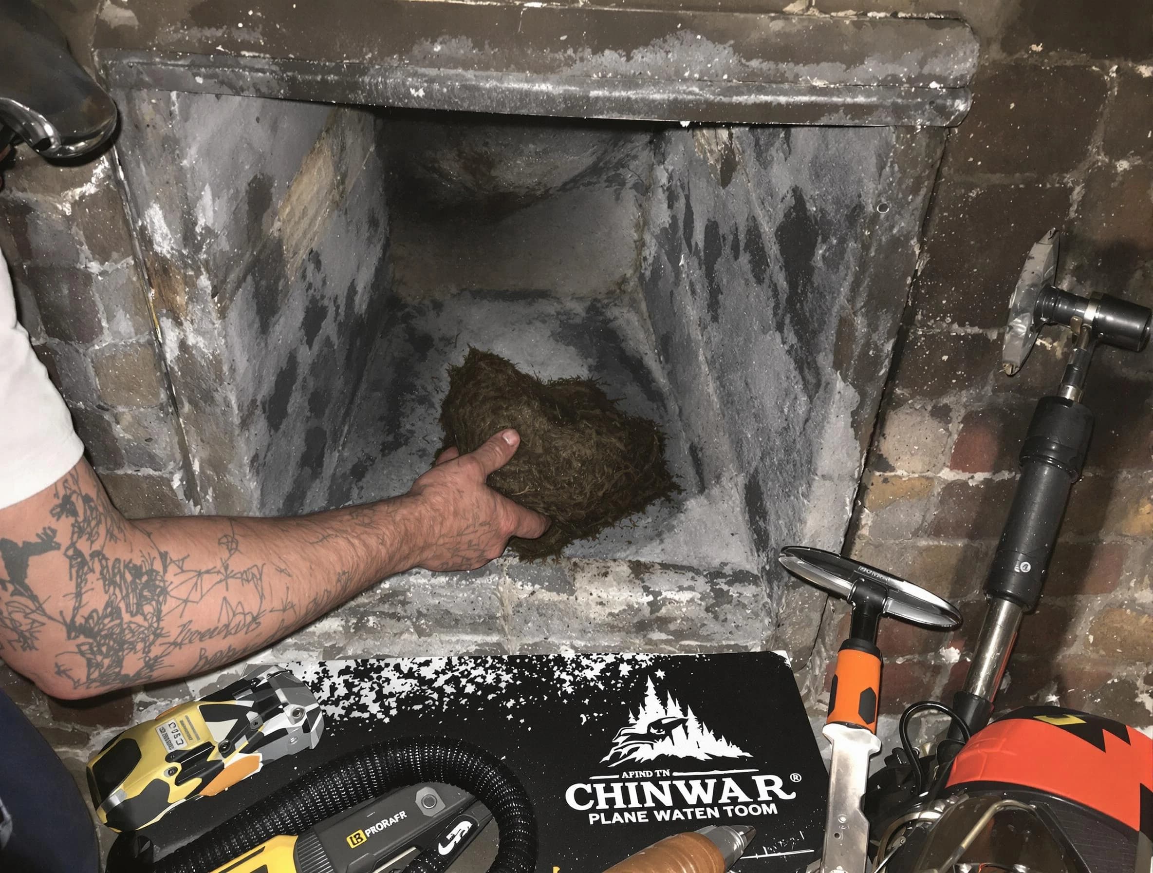 Gresham Park Chimney Sweep safely removing debris and screening chimney in Gresham Park, GA