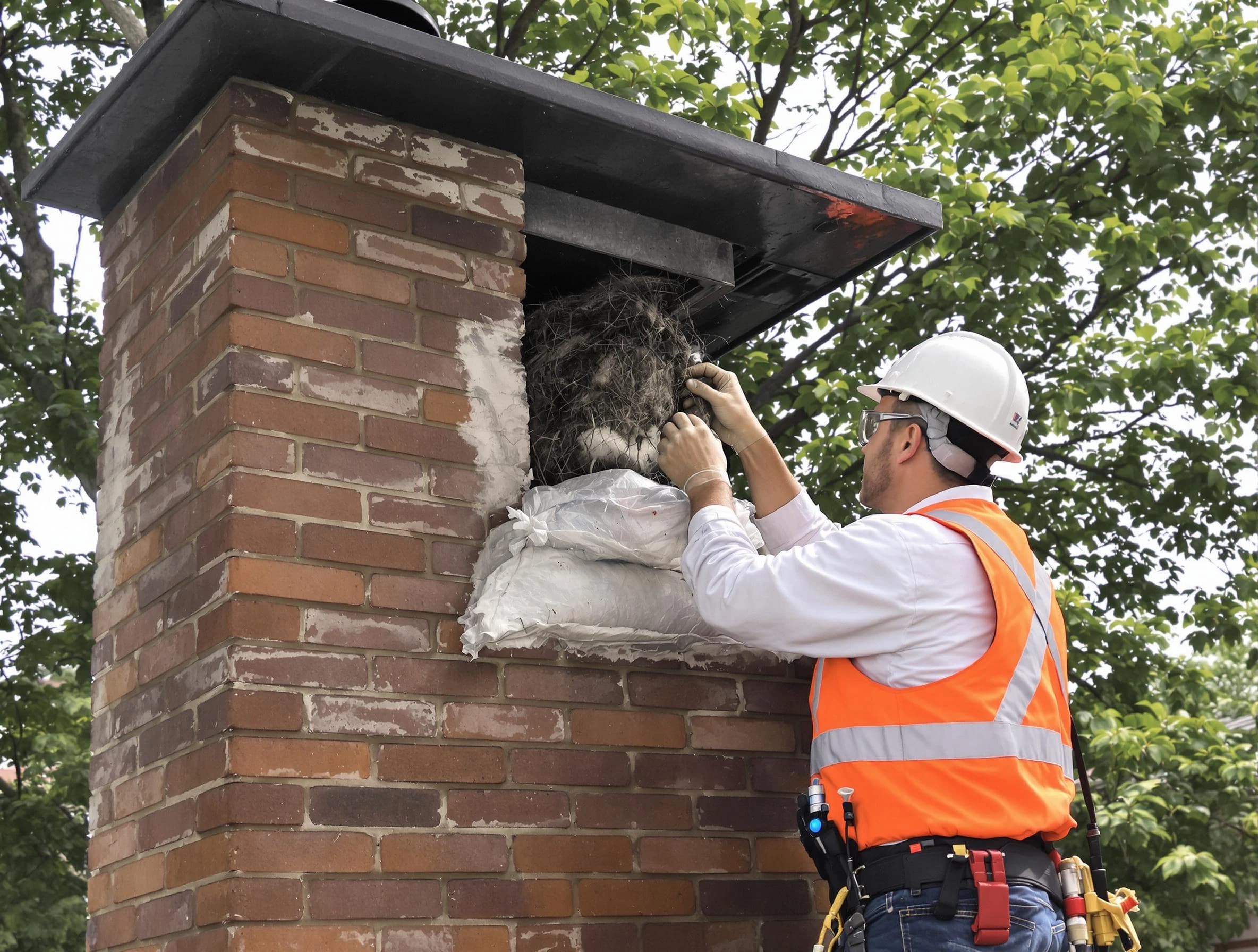 Humane removal of debris and animals by Gresham Park Chimney Sweep in Gresham Park, GA