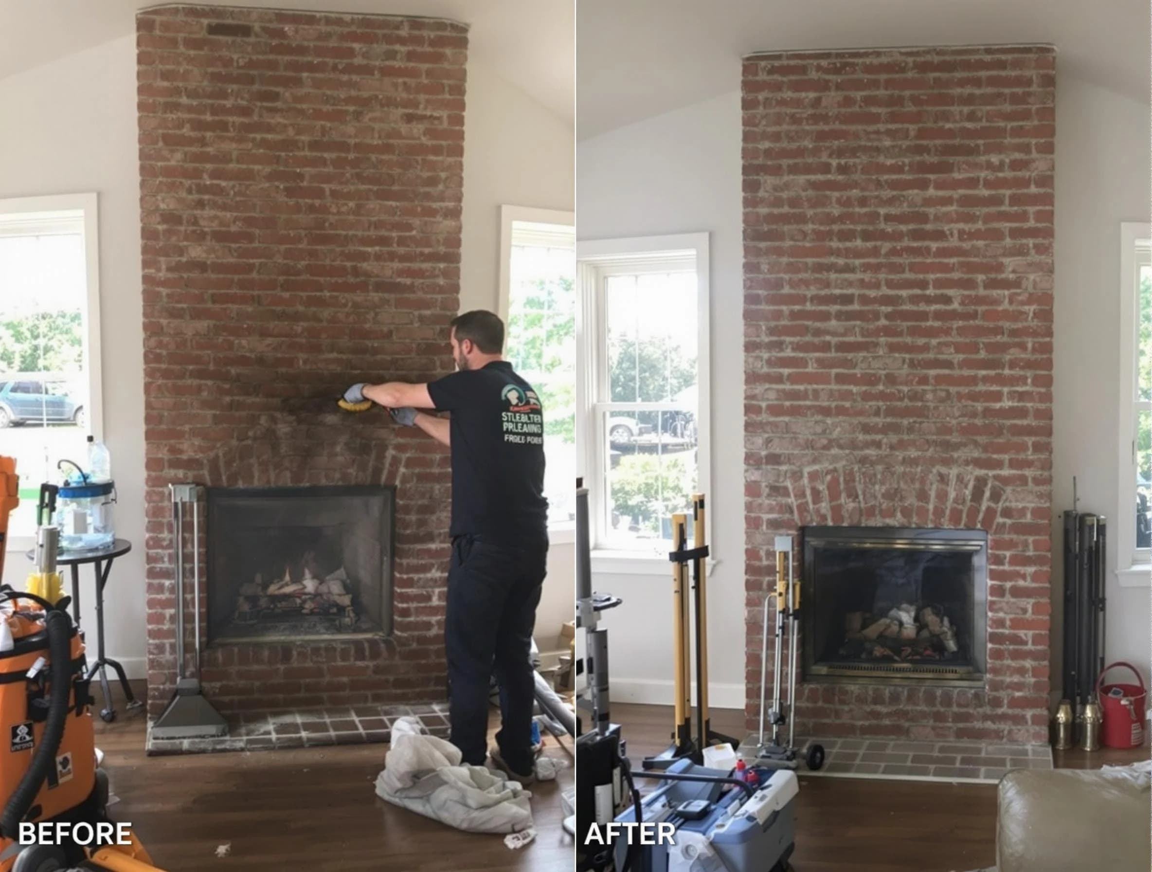 Finished chimney sweeping service by Gresham Park Chimney Sweep in Gresham Park, GA