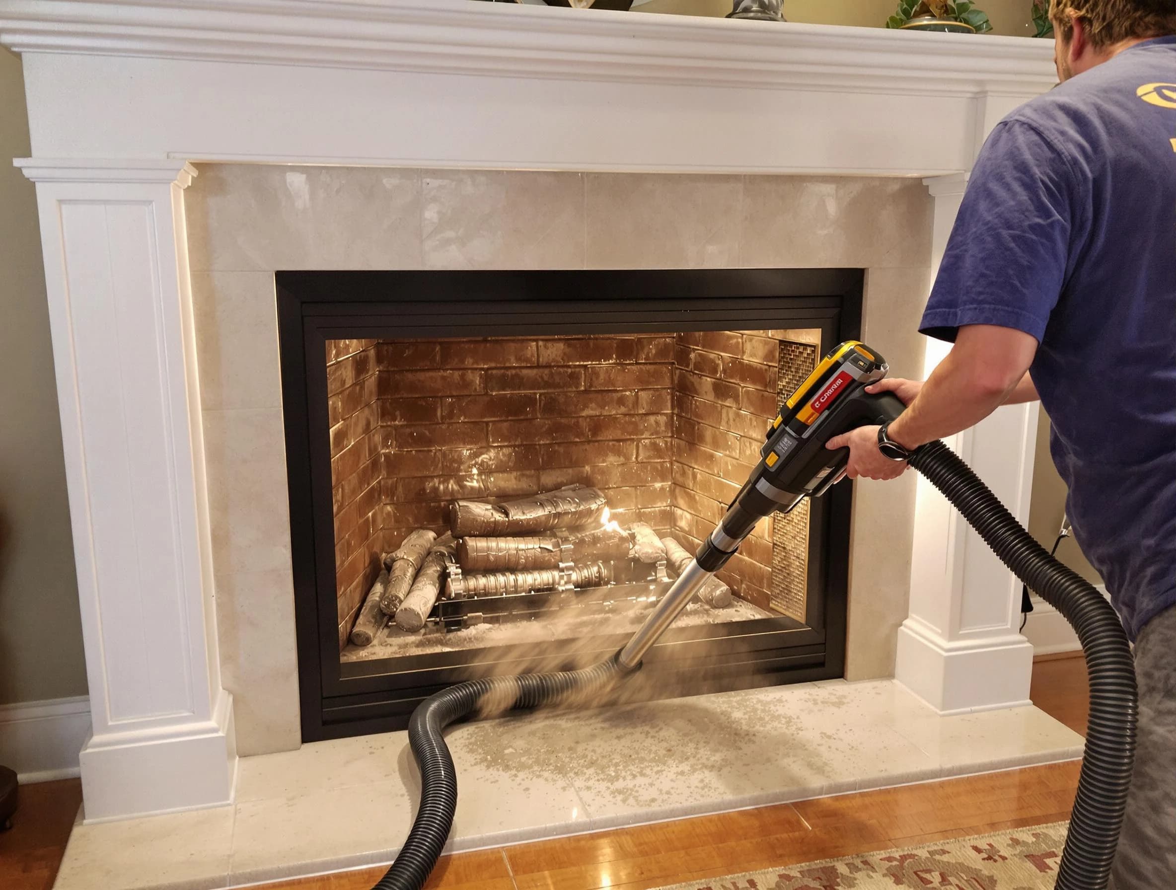 Fireplace cleaning performed by Gresham Park Chimney Sweep in Gresham Park, GA