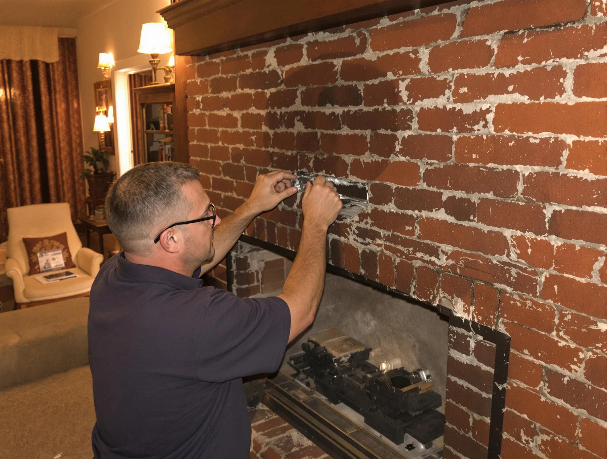 Gresham Park Chimney Sweep expert fixing a fireplace in Gresham Park, GA