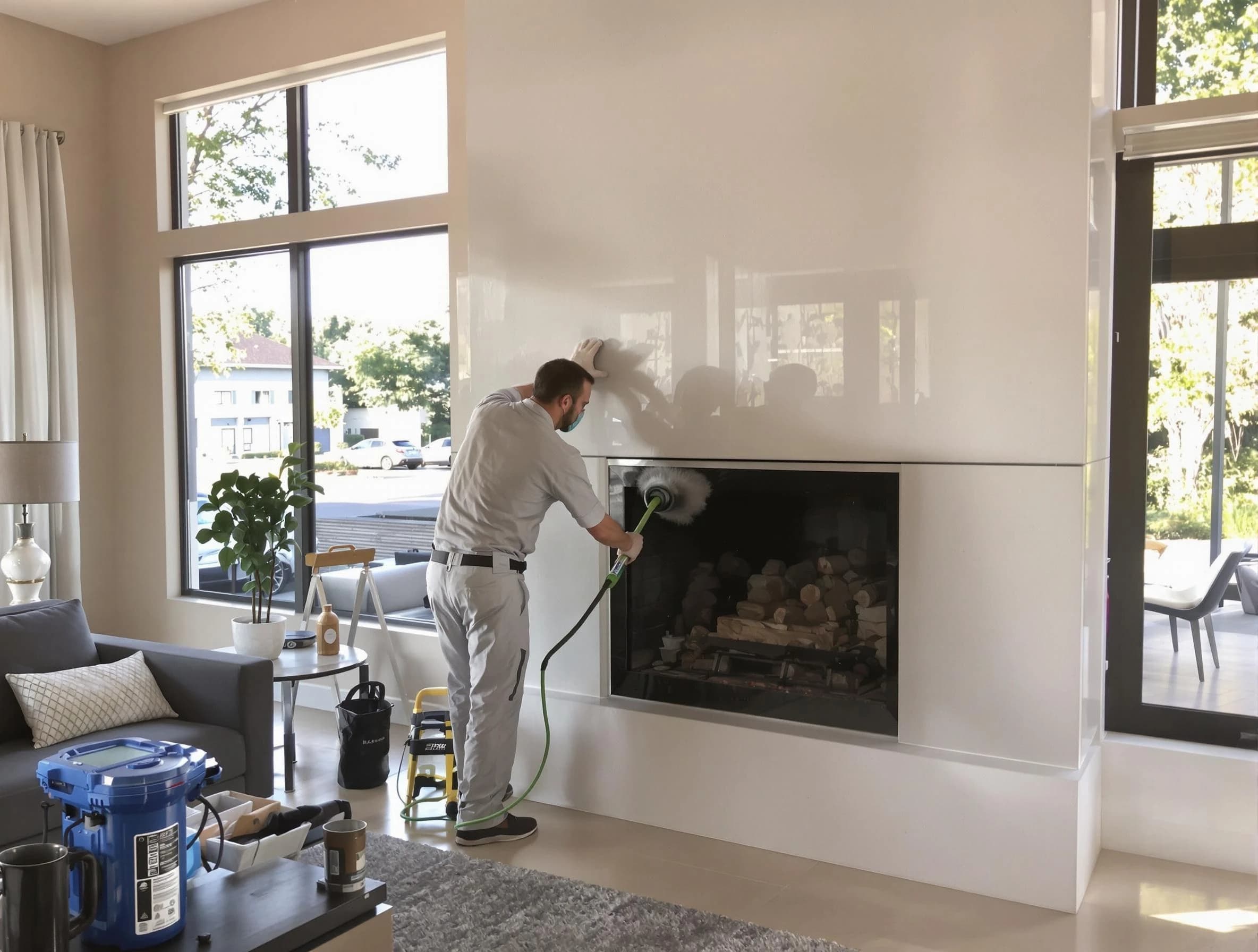 Gresham Park Chimney Sweep performing thorough soot removal in Gresham Park, GA