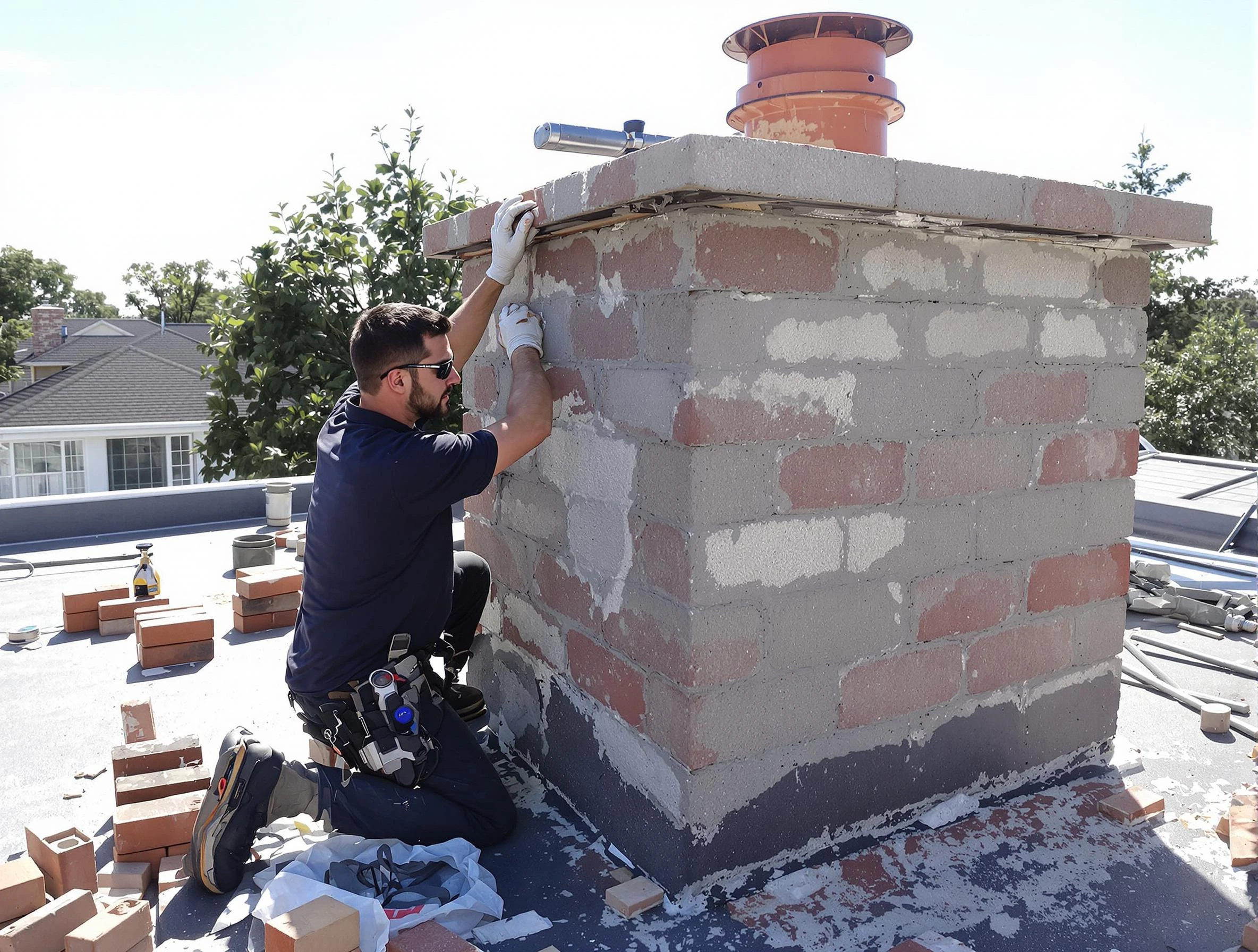 Advanced chimney repair process by Gresham Park Chimney Sweep in Gresham Park, GA